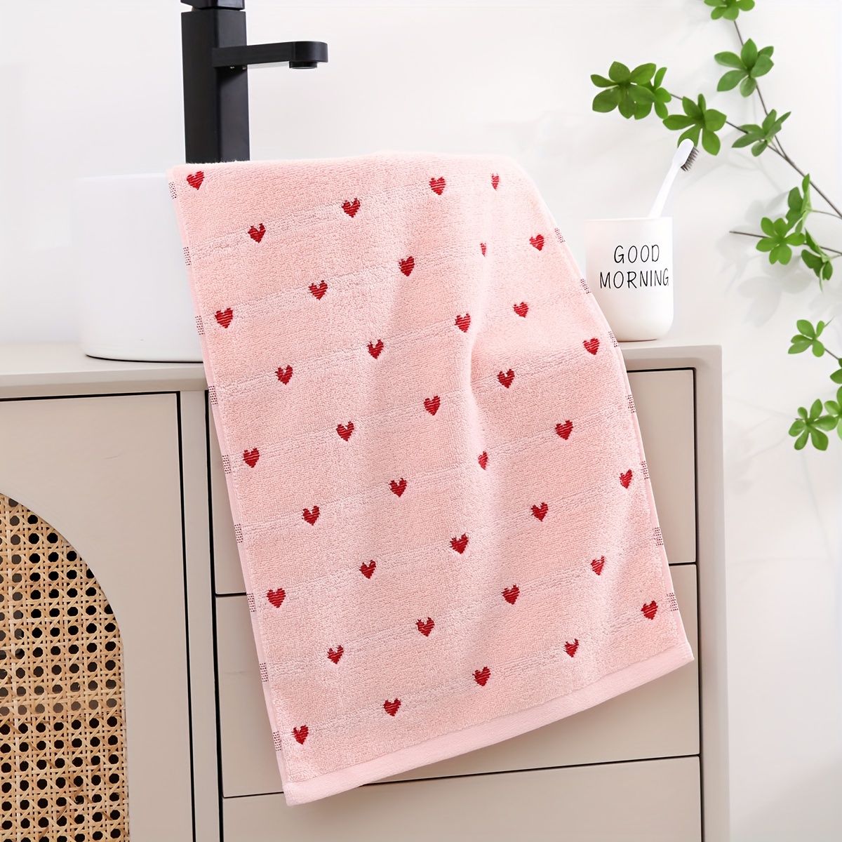 Image of 1-pack Evershine Cotton Towel | Soft, Absorbent, Quick-drying Hand Towel For Face And Body, Ideal For Couples And Valentine's Gift, Bathroom And