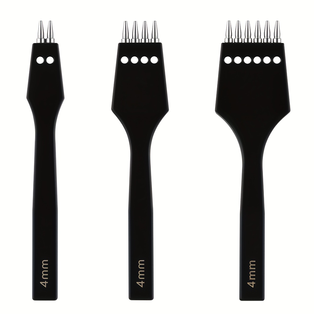 Leather Hole Punch 3Pcs Sewing Tools,Awls For Leather,DIY Leather Kit
