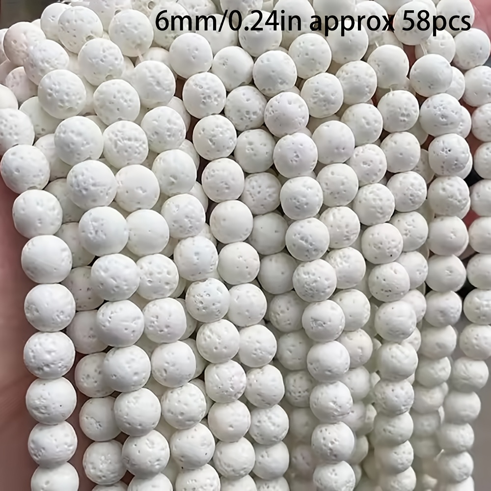 Lava Material Stone Round Loose Spacer Beads For Jewelry Making Diy Handmade Necklaces Bracelets 4mm 6mm 8mm 10mm