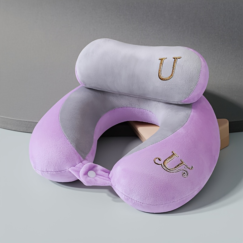 TEMU Oreiller de Voyage de U, Oreiller d'Avion, Oreiller Cervical Portable pour le Cou et Cervicale, Coussin de Tête