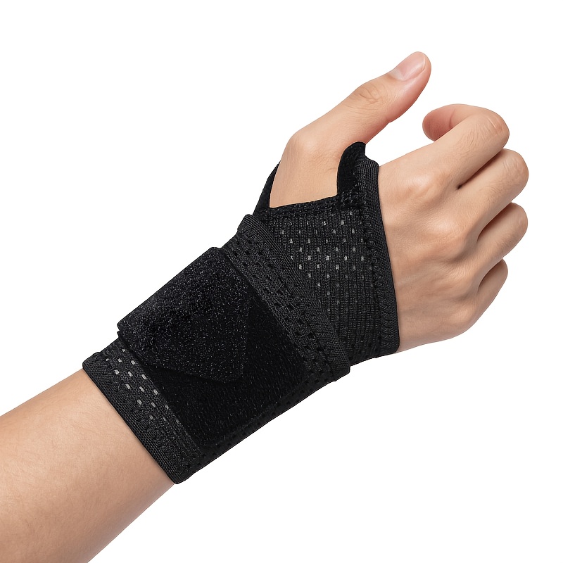 TEMU New Upgraded Adjustable Breathable Wristband For Women And Men - Wrist Support For Work, Fitness, And Weightlifting, For Left Or Support (black,