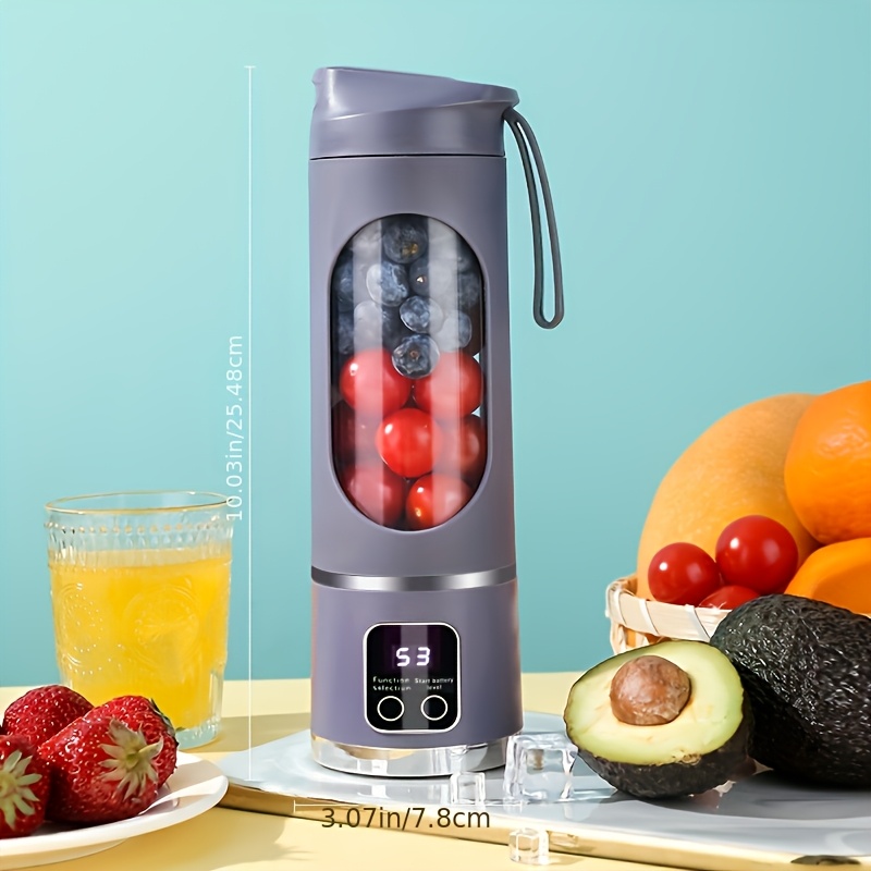 USB Rechargeable Portable Blender And Handheld Juicer - Easy to Clean, Great for Smoothies, Milkshakes, And Fresh Fruit Drinks - 10.14 Oz to 16.91 Oz Capacity with Digital Display - Perfect for Home, Office, Travel Outdoors