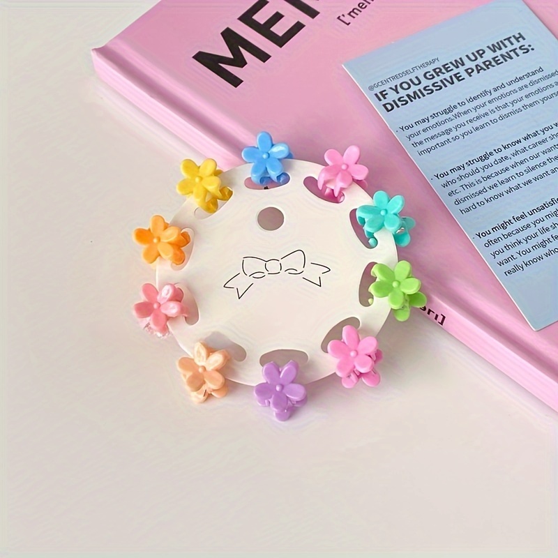 10pcs Card Set Colorful Mini Hairpins Flower-shaped Hairpins -shaped Hairpins Cute Crown-shaped Hairpins Female Hair Additions Hair Additions