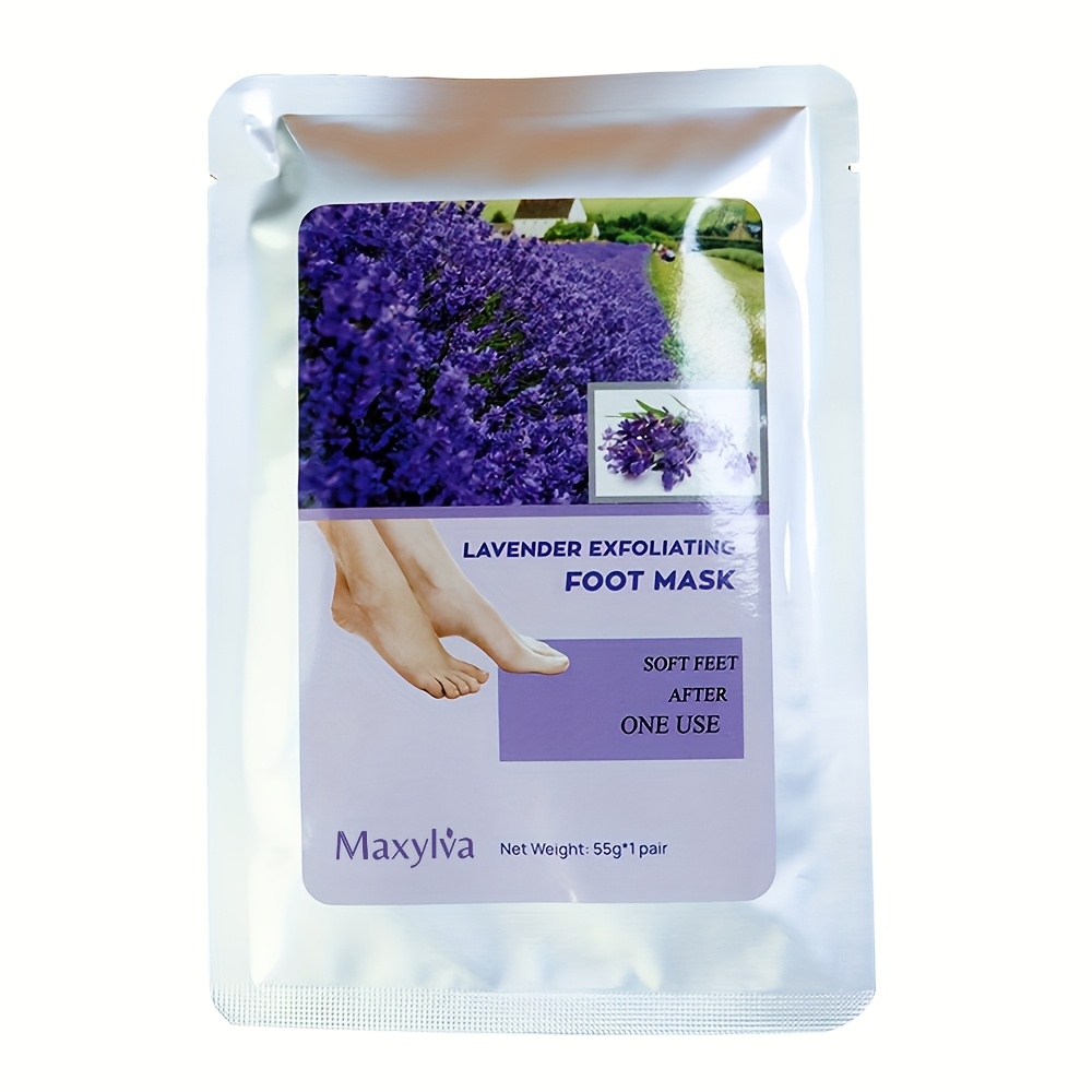Lavender Exfoliating Foot Mask In Sock Form, Lactic Acid