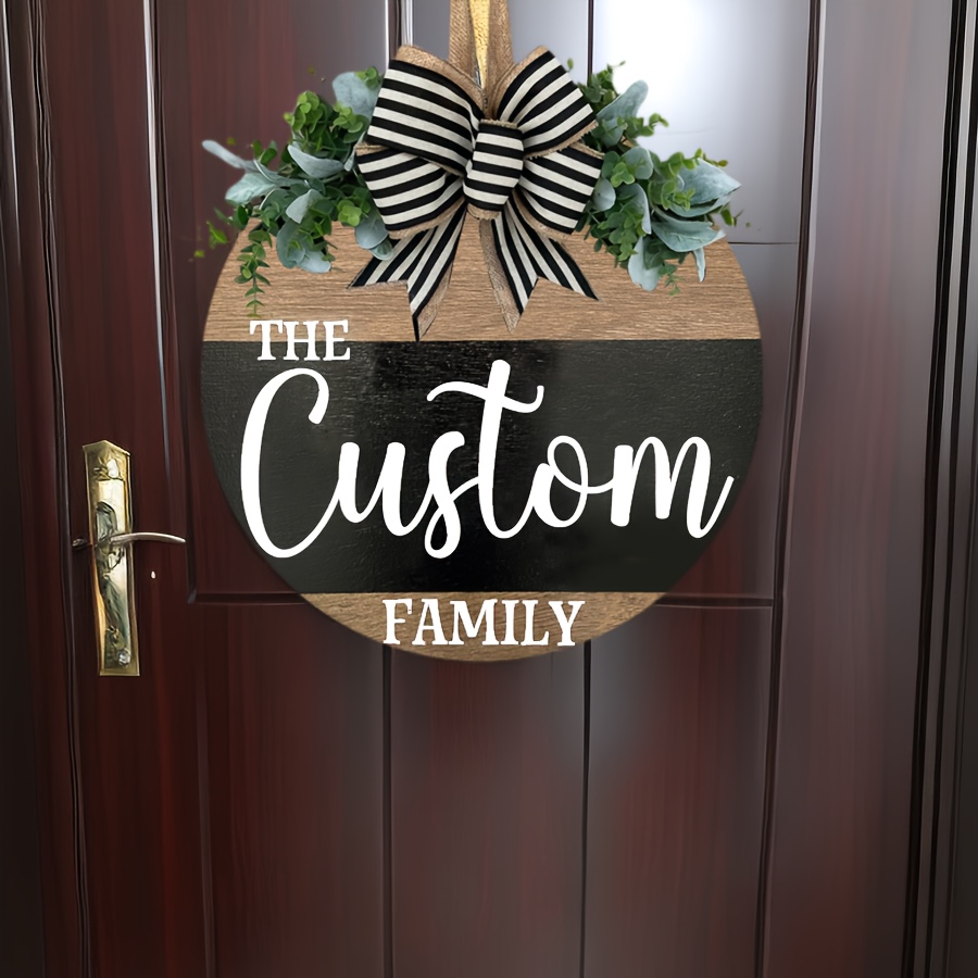 

1pc, Personalized Name Wreath Decoration Wreath Clothes Rack Housewarming