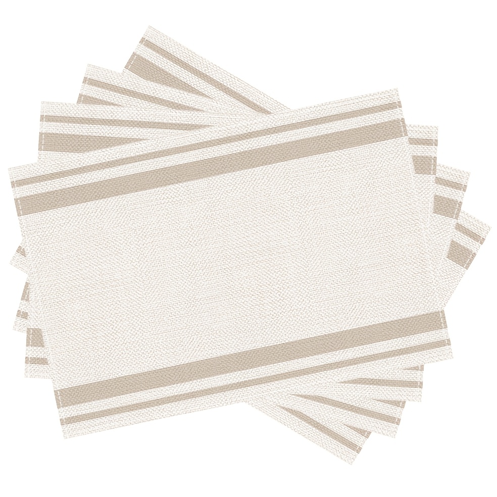 

4pcs Linen St. The Placemats,12" " Washable Table Placemats For Party Kitchen Dining Decorating Home Centerpieces