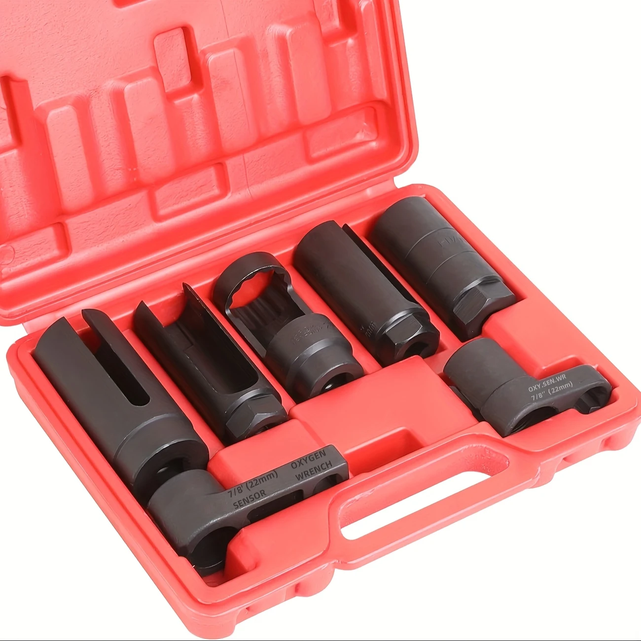 1 set of 7pcs oxygen sensor socket set for all vehicles o2 removal installation universal puller removal tool 22mm 7 8 27mm 29mm details 0