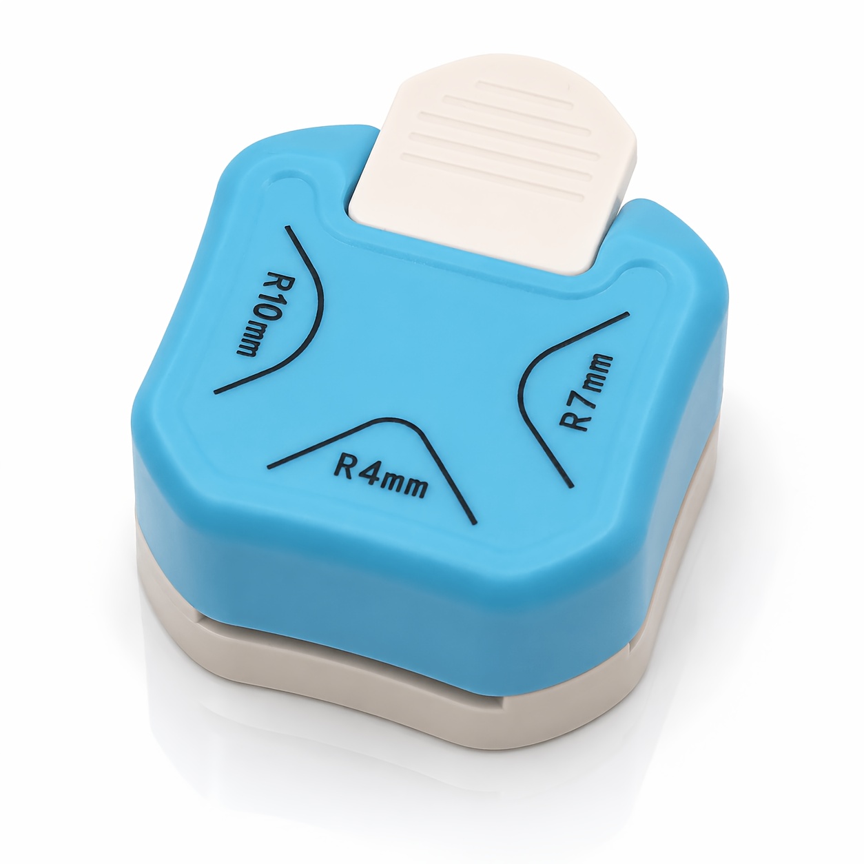 TEMU 1 pz Utensile di punzonatura blu piccolo 3-in-1, R4, R7, R10 e dimensioni di utensili di arrotondamento, utensile di punzonatura manuale a