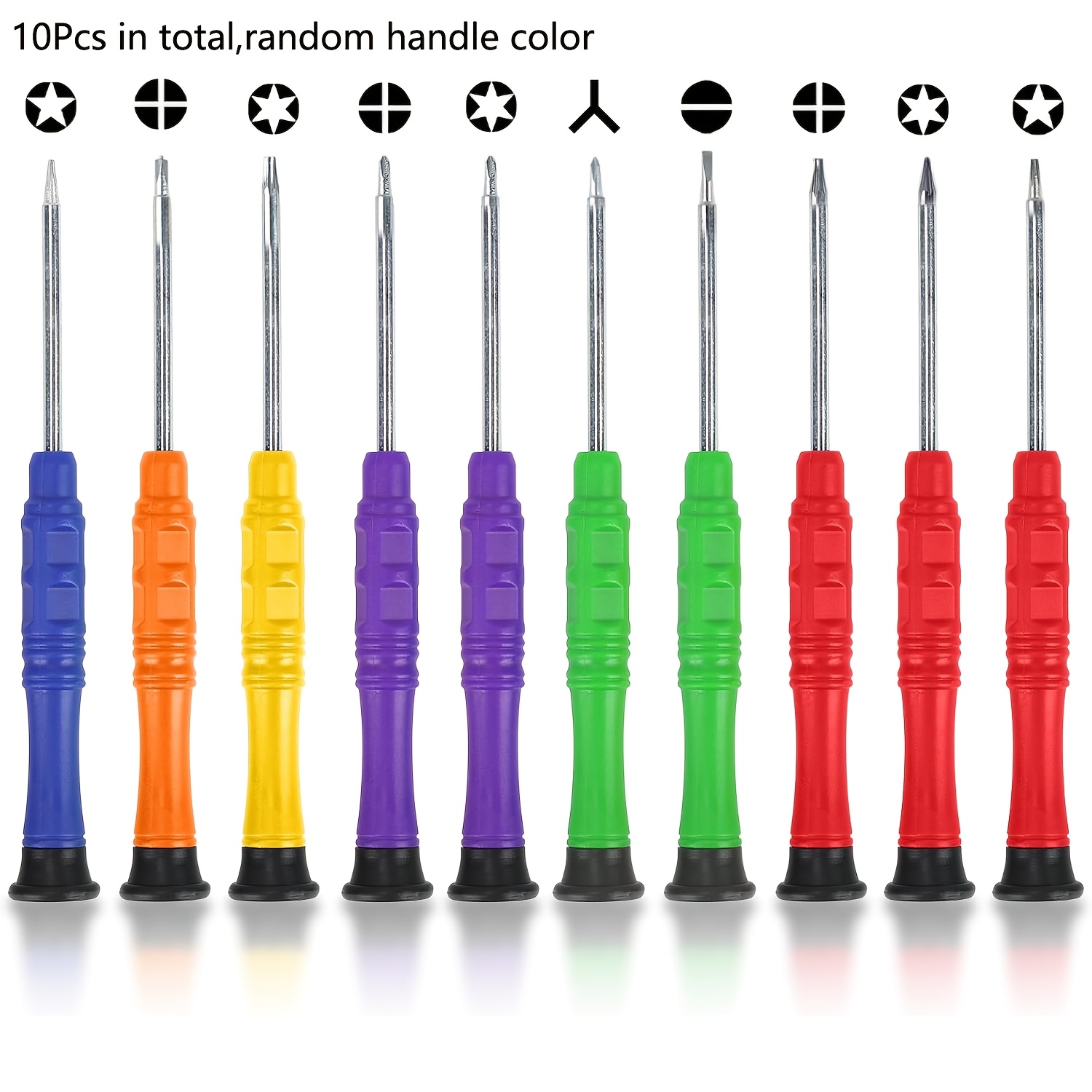 TEMU 10pcs Magnetic Mini Screwdriver Set, Micro Screwdrivers For Eyeglasses And Watch Repair, And Flathead Screwdrivers, Precision Disassembly Tools,