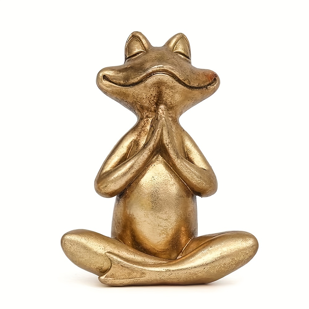 Chic Yoga Statue - Versatile Resin Decor For Living Room, Desk & Garden