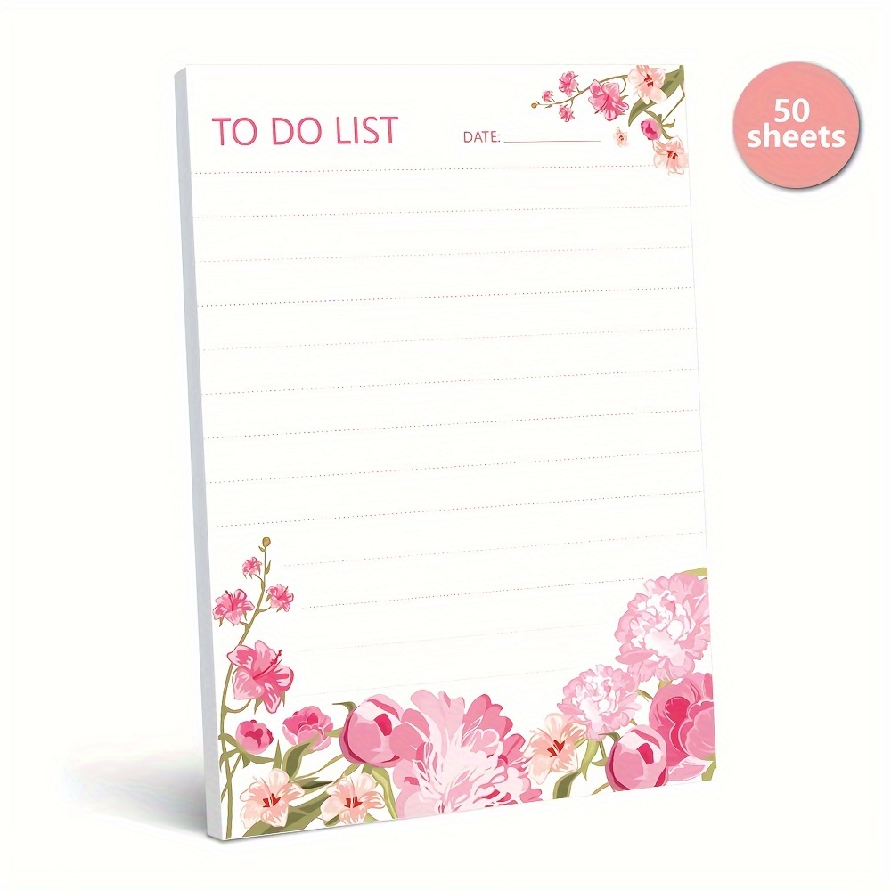 

1pc, 50 Sheet To-do List Notepad - Daily Planner Notebook, 5.5x3.9inch, Tear-off Notepad, Portable, For Office, Office Gift, Task List Organiser, School Stationery, Office Stationery, Memo, Planner