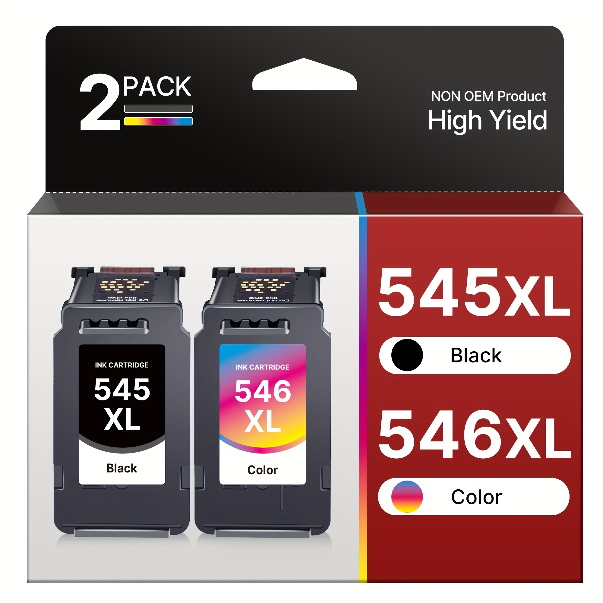 TEMU PG-545XL CL-546XL Cartuchos de Tinta Multipack de Repuesto para Impresoras Canon 545 546 XL, y Tricolor para Impresoras Canon MG2550 MG3050
