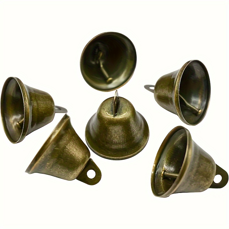 

10-piece Vintage Bronze Mini Bells 1.5" - Perfect For Wedding Decor, Pet Collars, Jewelry Crafting & Wind Chimes - Ideal For Christmas, Halloween & Holiday Decorations