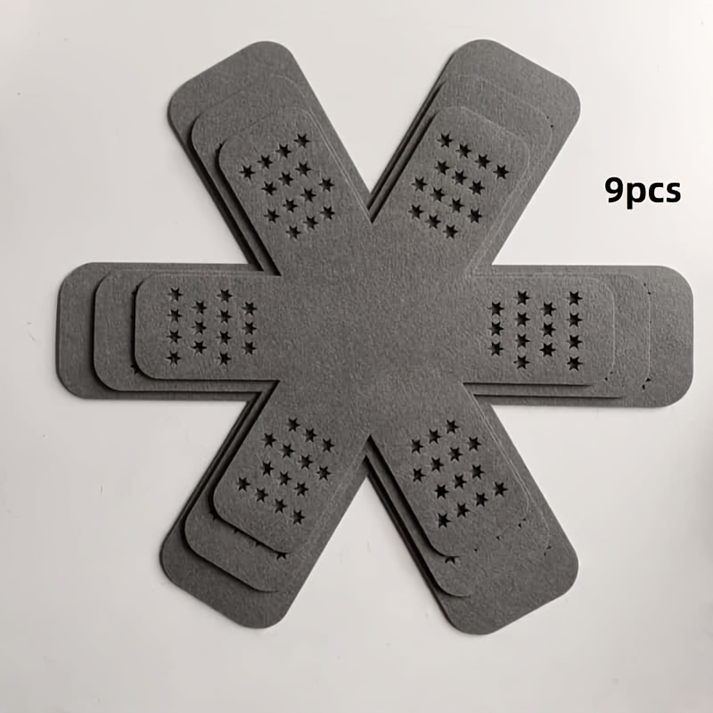 TEMU 9pcs Household Kitchen Felt Insulation Pad, Different Size Pot Protector Pad, Suitable For Pot Bowl Plate Separator Pad