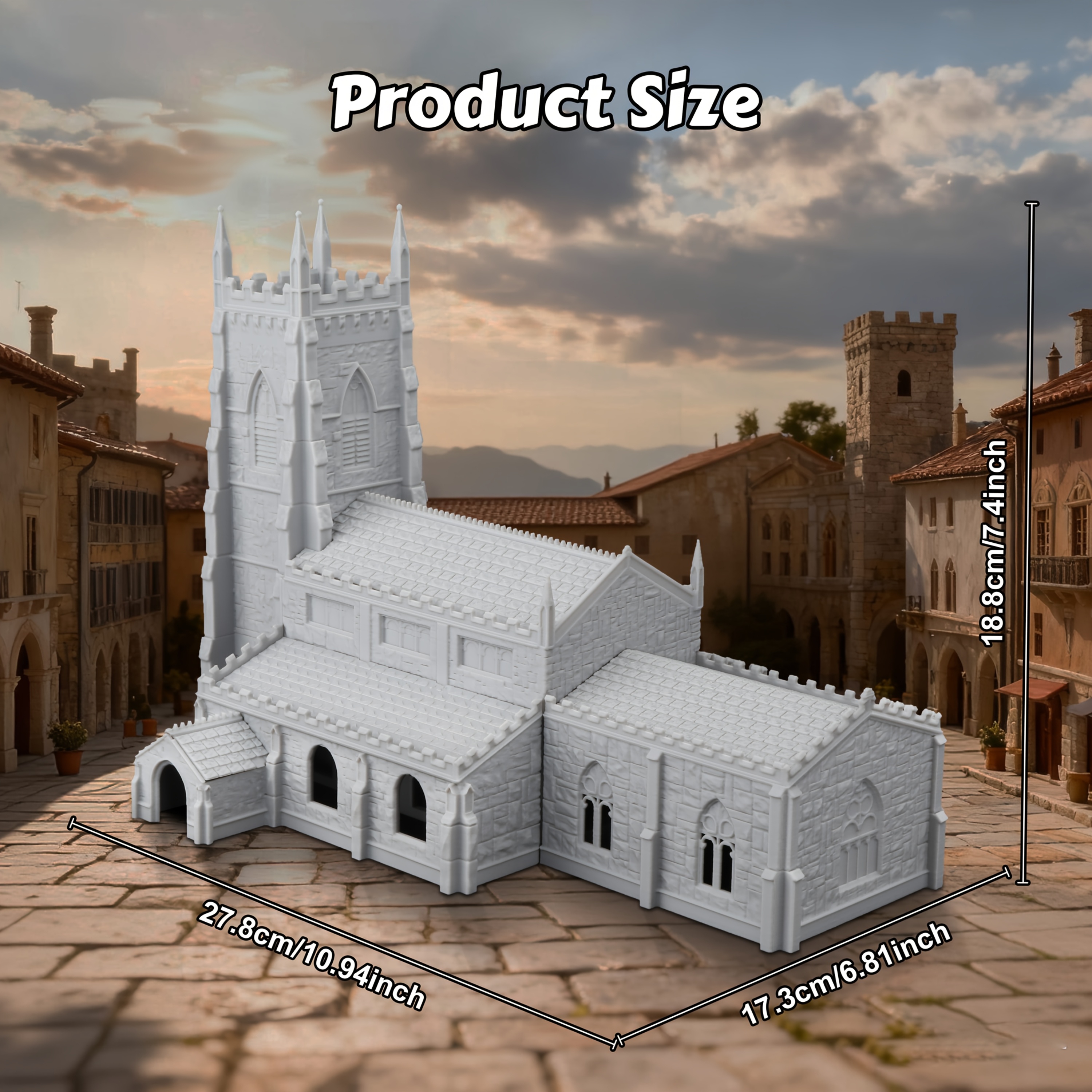 Gothic Cathedral Model Kit for Tabletop Games