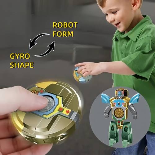 mechanical deformation fidget spinner robot 360 rotation gravity sensing durable abs resin toy for students and desks back to school must have futuristic design high quality c and spinning tops
