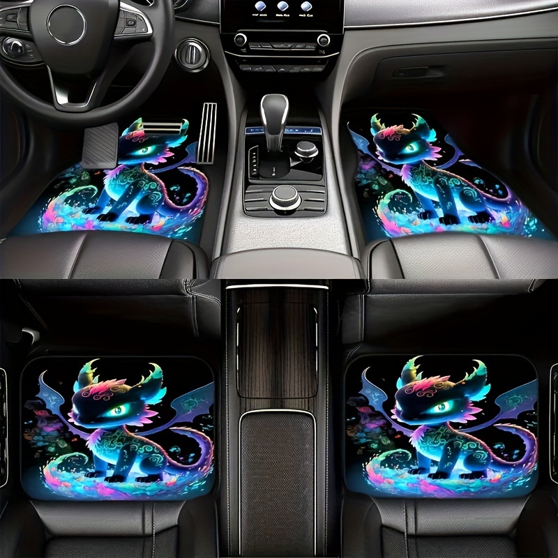 

4pcs Whimsywheels Polyester Car Floor Mats, Universal Fit Accessories,