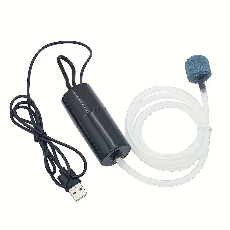 TEMU Fish Tank Air Pump, Usb Power Cord, Ultra - Quiet, Mini Aerator, Small , Household Air Pump, For Fishing, Without Battery