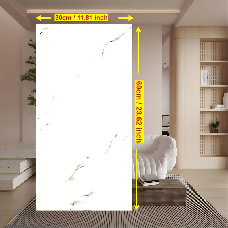 YFQHZDS Selbstklebende Marmor-Wandpaneele 60x30cm - Wasserdichte PVC Fliesen