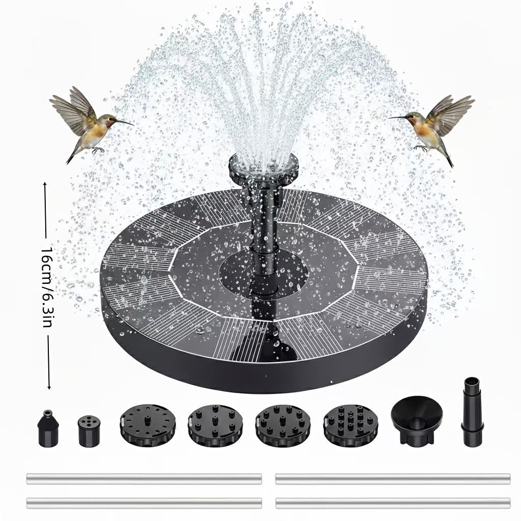 item picture premium ipx8 1w 1 5w solar fountain designed for bird baths water features solar pond aeration and pool fountains making it ideal for enhancing   and lawn party decorations with a stunning visual  
