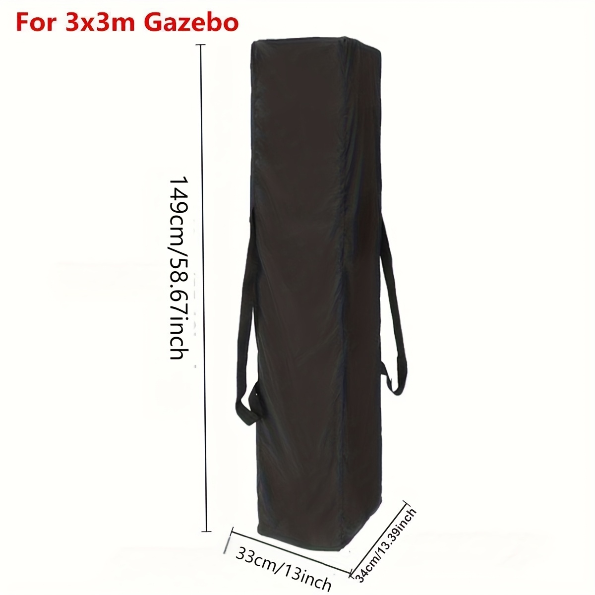 TEMU Sac de rangement pour tente de bâche noire 420D, avec ouverture inférieure et bandoulière, housse anti-poussière, protégeant votre tente