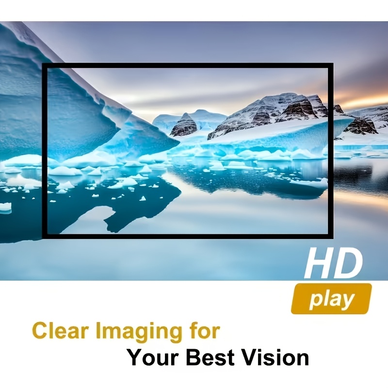 60-Inch Foldable Wrinkle-Resistant Projection Screen for Projectors