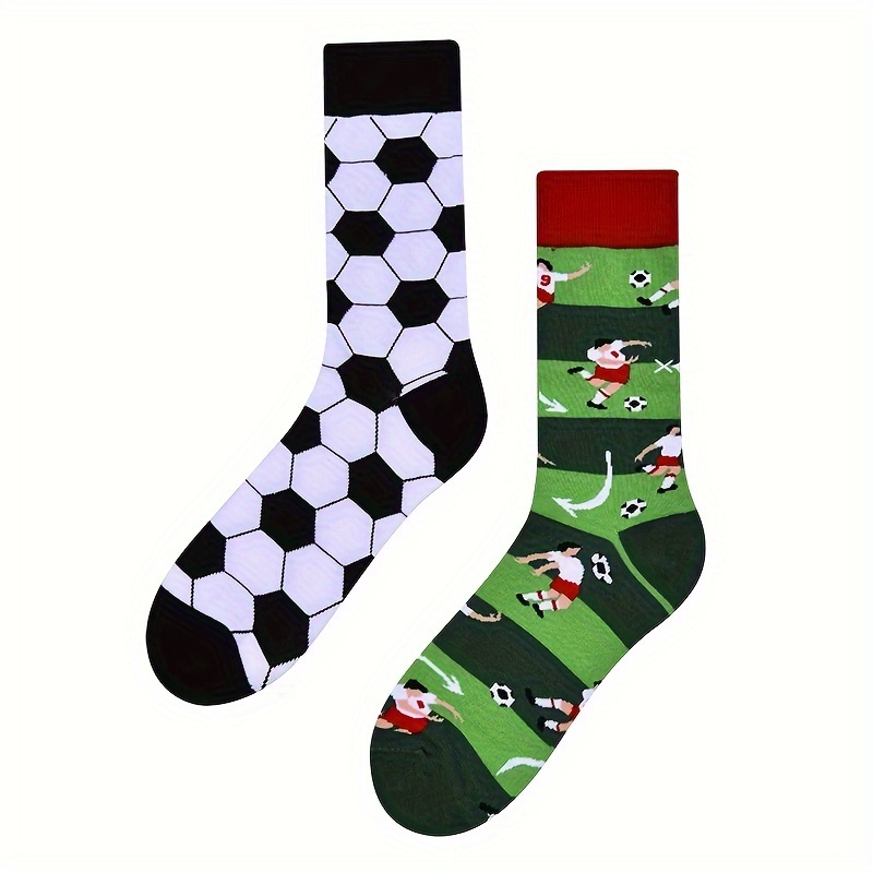 A Pair Of Trendy Women's Mid-calf Socks With A , Perfect For Couples