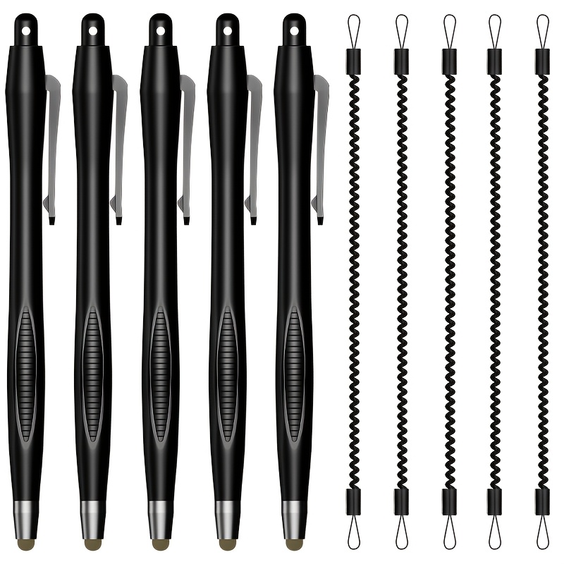 TEMU Paquete de 2/3/5 bolígrafos para tableta con cordones, compatibles con Fire Tablet, iPad, iPhone, tabletas y los dispositivos de pantalla táctil