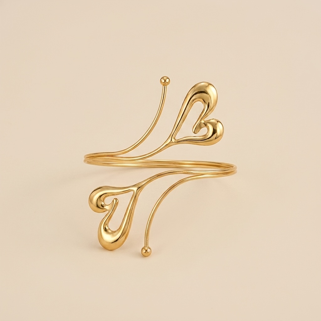 TEMU Pulsera brazalete Boho con dorado para mujer, ajustable, brazalete abierto, joyería de declaración, regalo para festival, playa o vacaciones