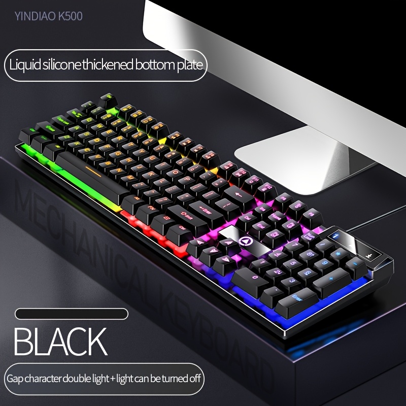 Gaming Wired Keyboard With Usb Plug For Pc, Office Use, And Accessories