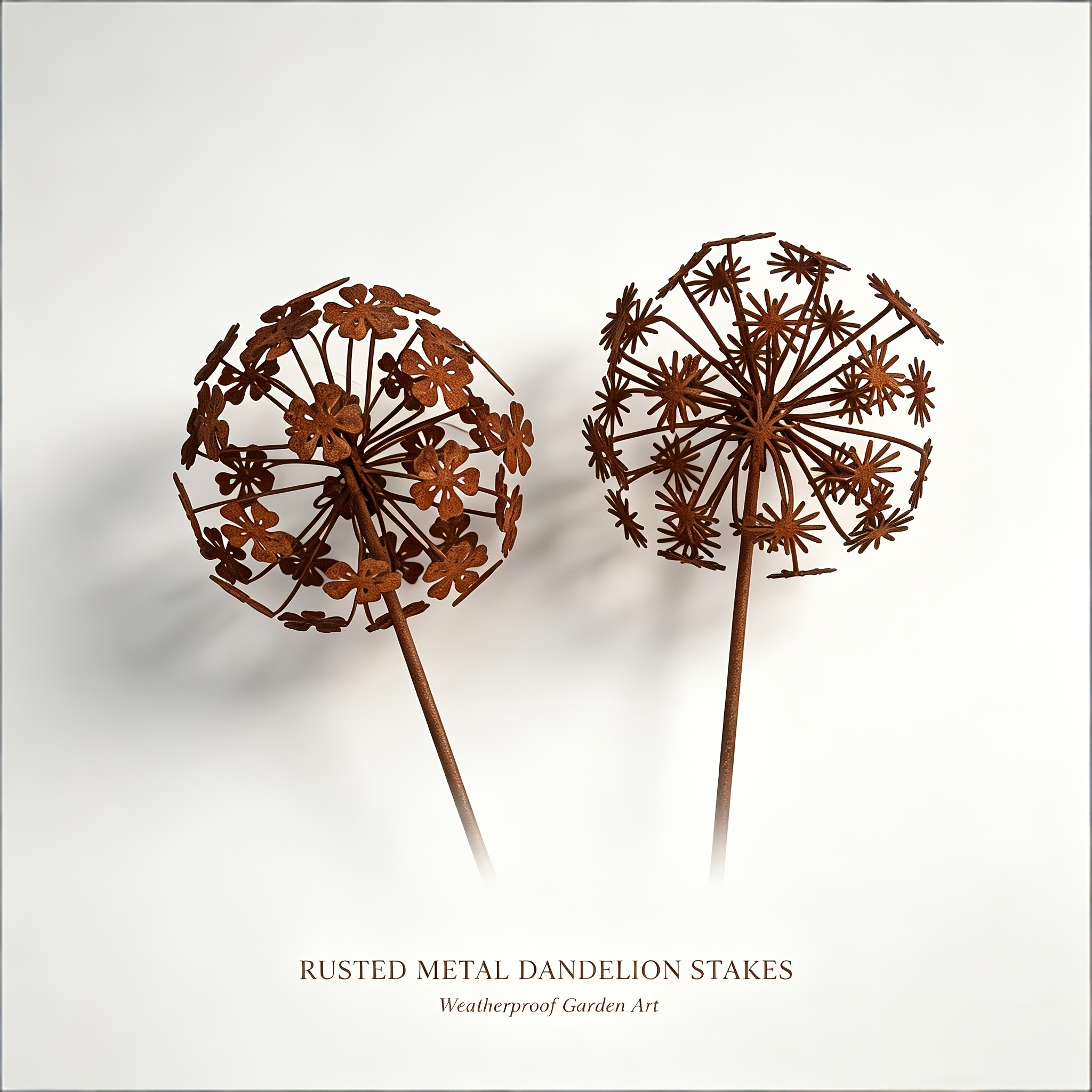 3d] . rostige metallblume gartendekoration wetterfeste