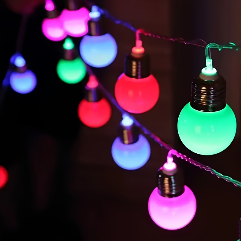 78,74-Zoll 10er-Pack LED Retro Glühbirnen Lichterkette, Batteriebetrieben, Kunststoffmaterial, Batterie nicht enthalten