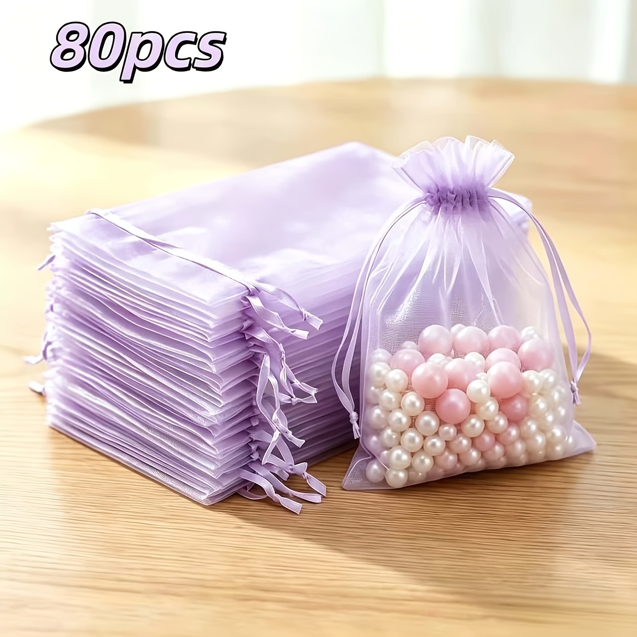 TEMU 80 bolsas de regalo pequeñas y de 7 x 9 cm (3.54 x 4.72 pulgadas) , rosa, , azul cielo y dorado, con cierre de cordón para un almacenamiento