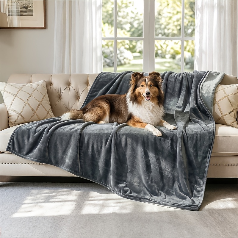 TEMU Blanket For Bed: Reversible Soft Flannel Love Blanket, Bed Blanket For Couples Washable, Spill-proof Dog Throw Blanket For Couch, Sofa Protect,