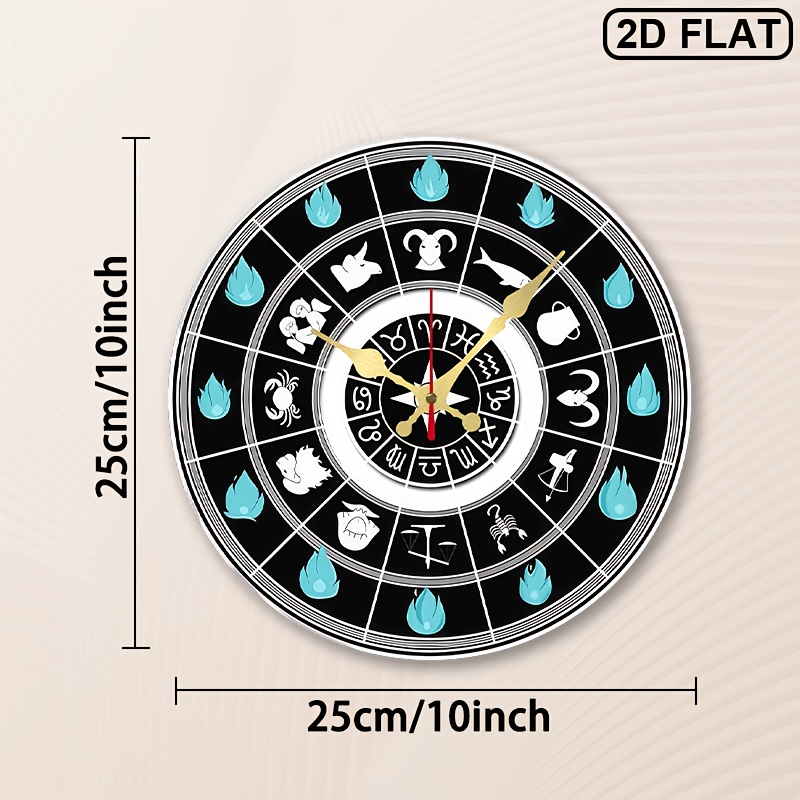 TEMU Horloge Murale FORJN sur le Thème de pour Décoration de Chambre, Cuisine, Salon - Horloge Ronde à Mouvement à Quartz Silencieux avec Personnages