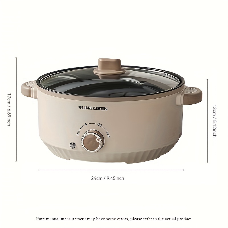 rundaisen electric multi purpose cooker large capacity non stick pot for home cooking 220v 240v power rv kitchen appliance pp body no battery included details 10