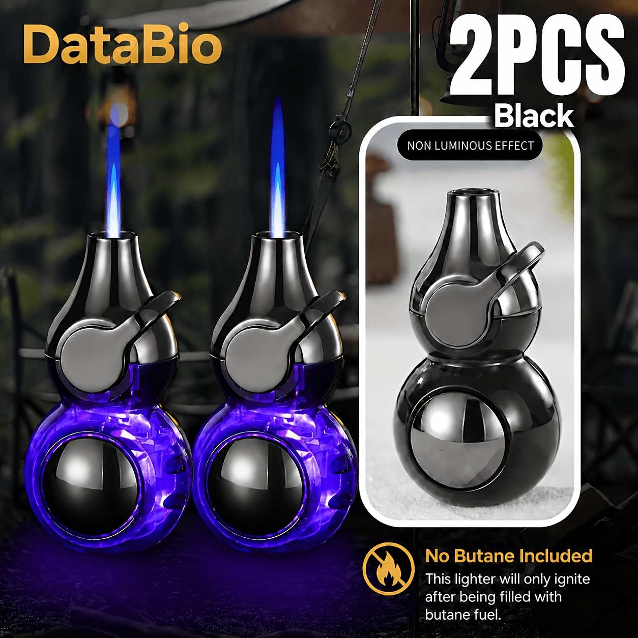 (no Butane) 2pack , Lighter, Rocker Ignition, With Transparent Gas Window, Gas Lighter, Classic Mini Portable Lighter, Windproof Lighter, For Candle Campfire, Camping, Gifts, Holiday Gifts