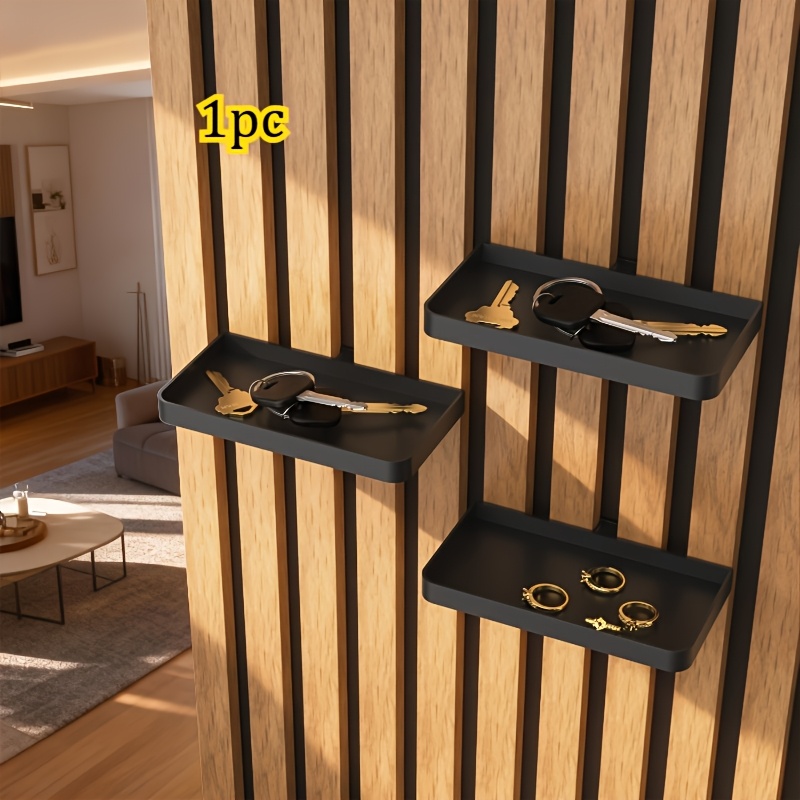 E-shop Wandmontierte Schallschutzplatte Aufbewahrungsbox Quadratische Schale Organizer Einfache Installation Multifunktionales Aufbewahrungsregal für