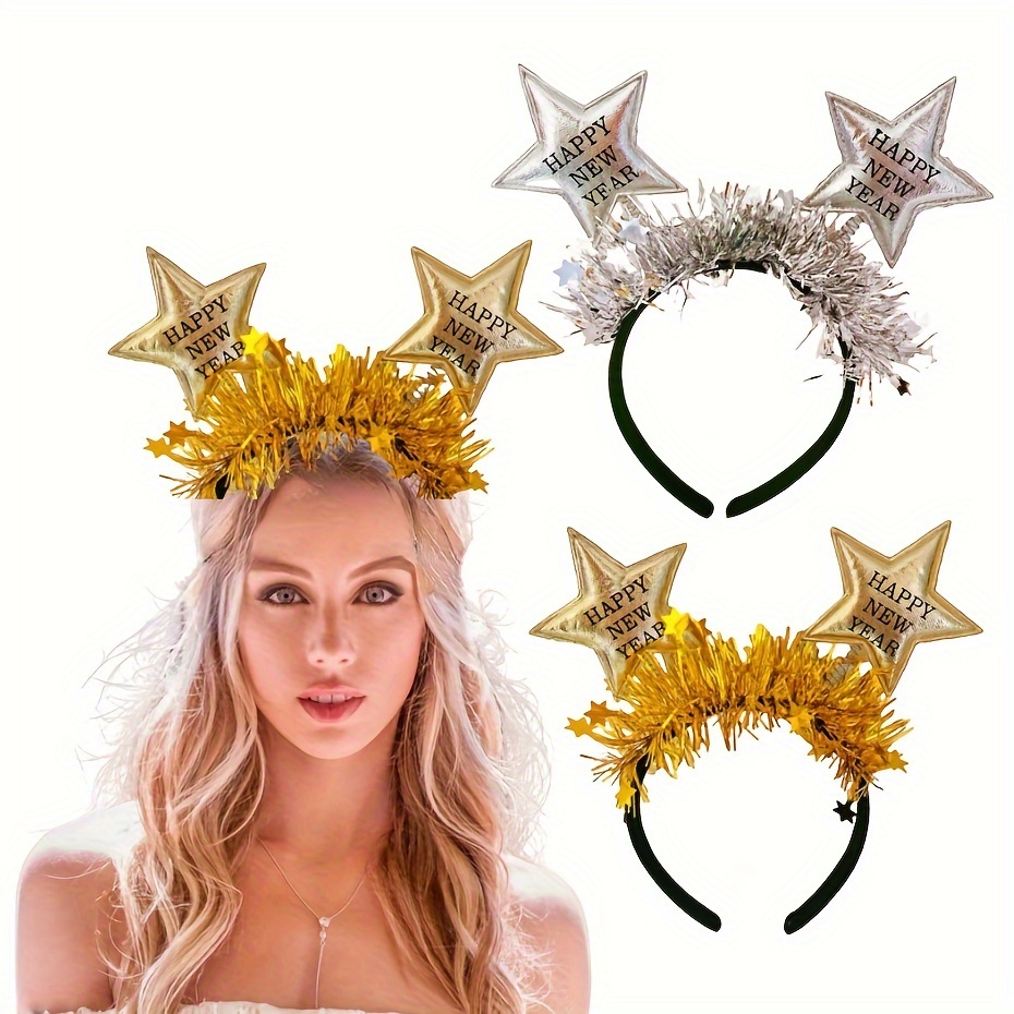 

New - Plastic For New 's Eve , , , Non-feathered Up Hairband