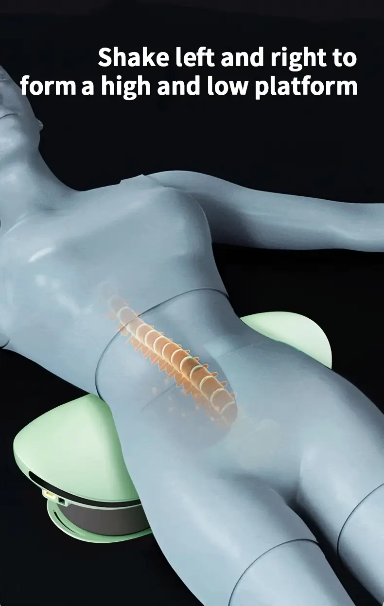 usb rechargeable electric lumbar massager with heat vibration full body massage for home office or travel perfect gift for men women details 5