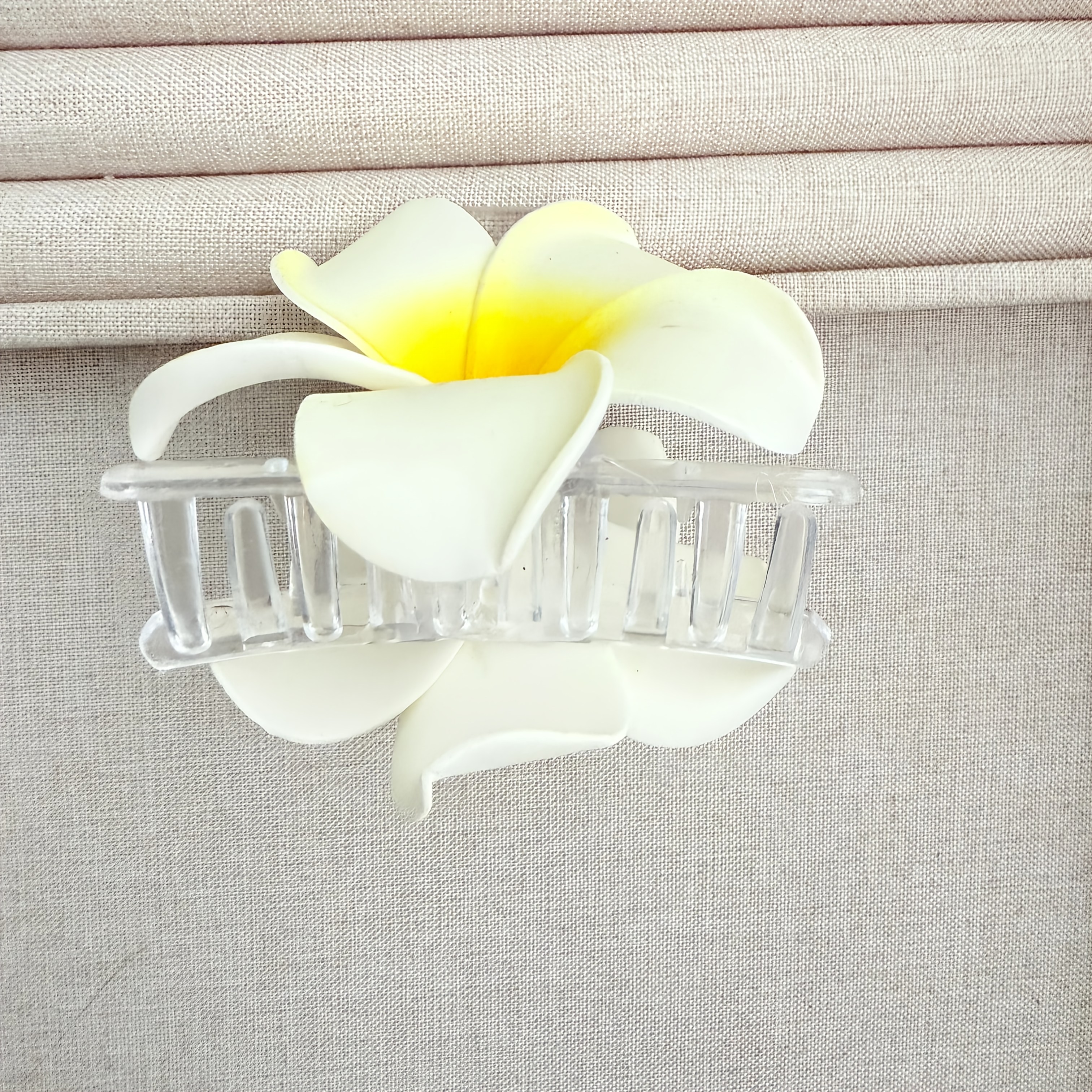1pc Fashion Plastic Egg Flower Hair Claws For Women S Ponytail Holder Party Hair Accessories