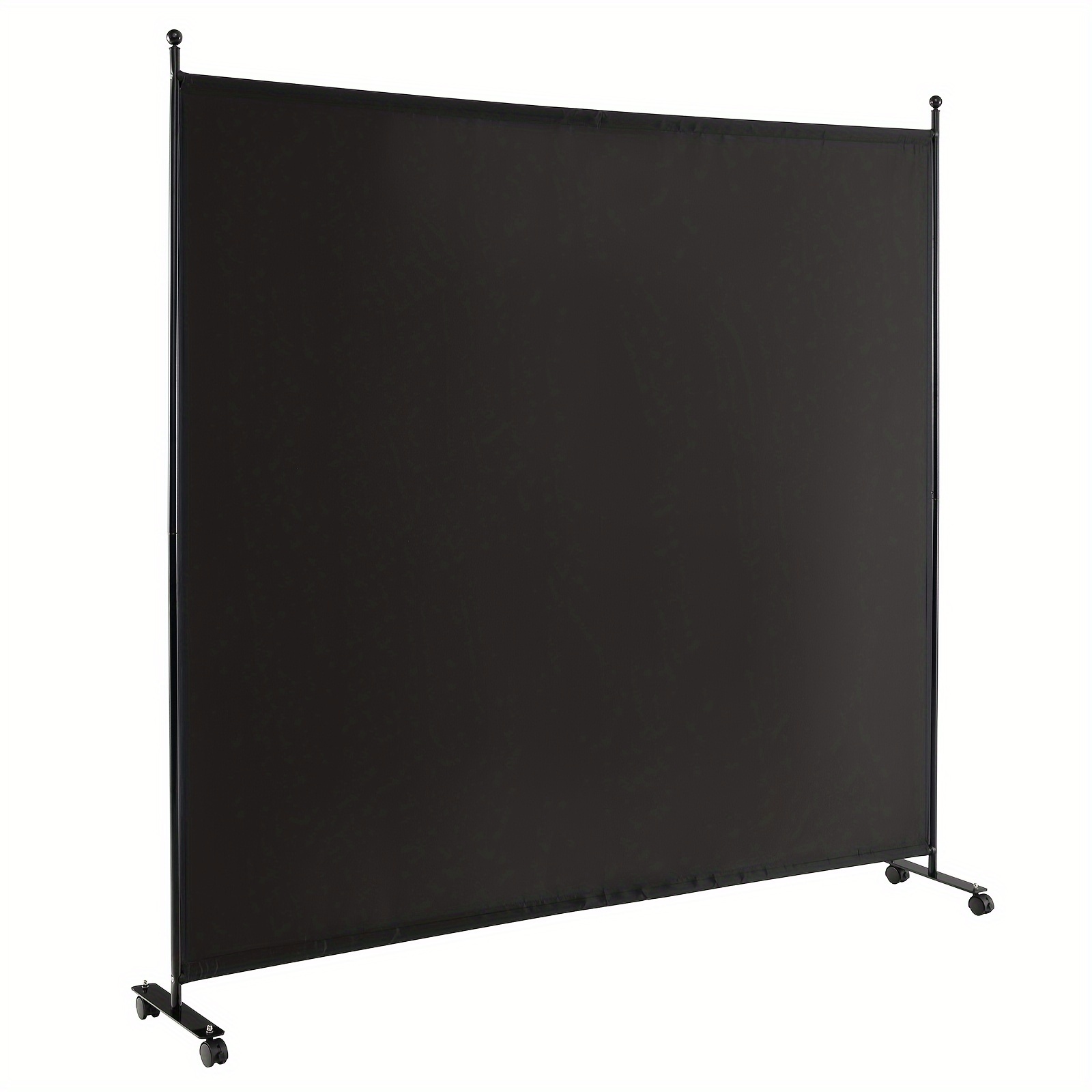 

1pc 6ft Tall Room Divider With Rollers, 73" Wide Freestanding Lightweight Folding Privacy Screen, Wall Divider And Separator, Single Panel Room Dividers With Wheels