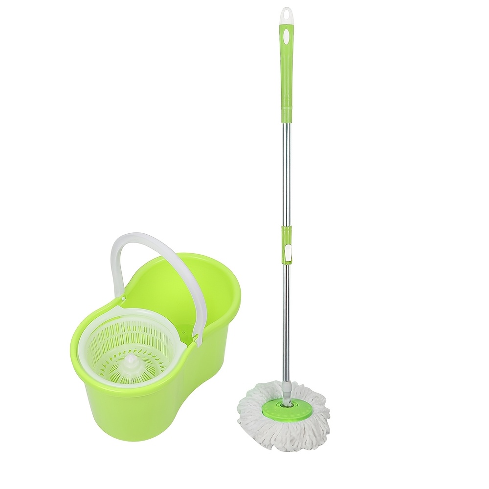 Image of Mop And Squeeze Bucket, Floor Cleaning Set For Hardwood And Laminate Floors, Green
