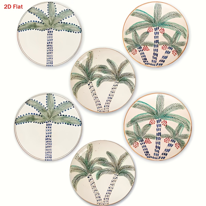 TEMU Juego de 6 Posavasos de Madera con Diseño de , Planos en 2D, Ideales para Reuniones Familiares, Cafés, Oficinas, Todas las Ocasiones, Decoración