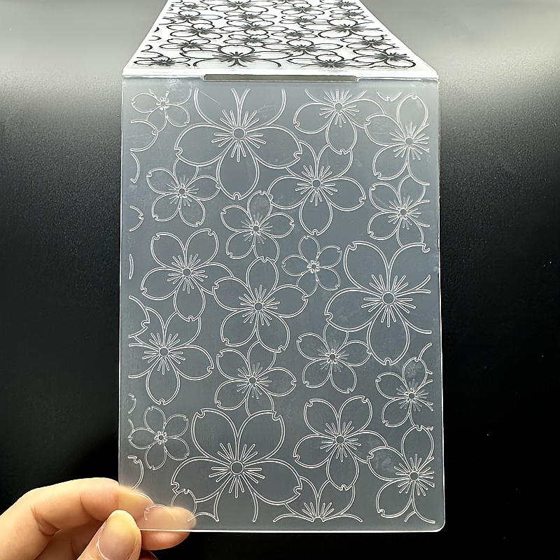 

5- Embossing Template, Plastic Convex And 3d Texture Printing Mold, Suitable For Diy Handmade Card Making, Sticker Making And Handicrafts