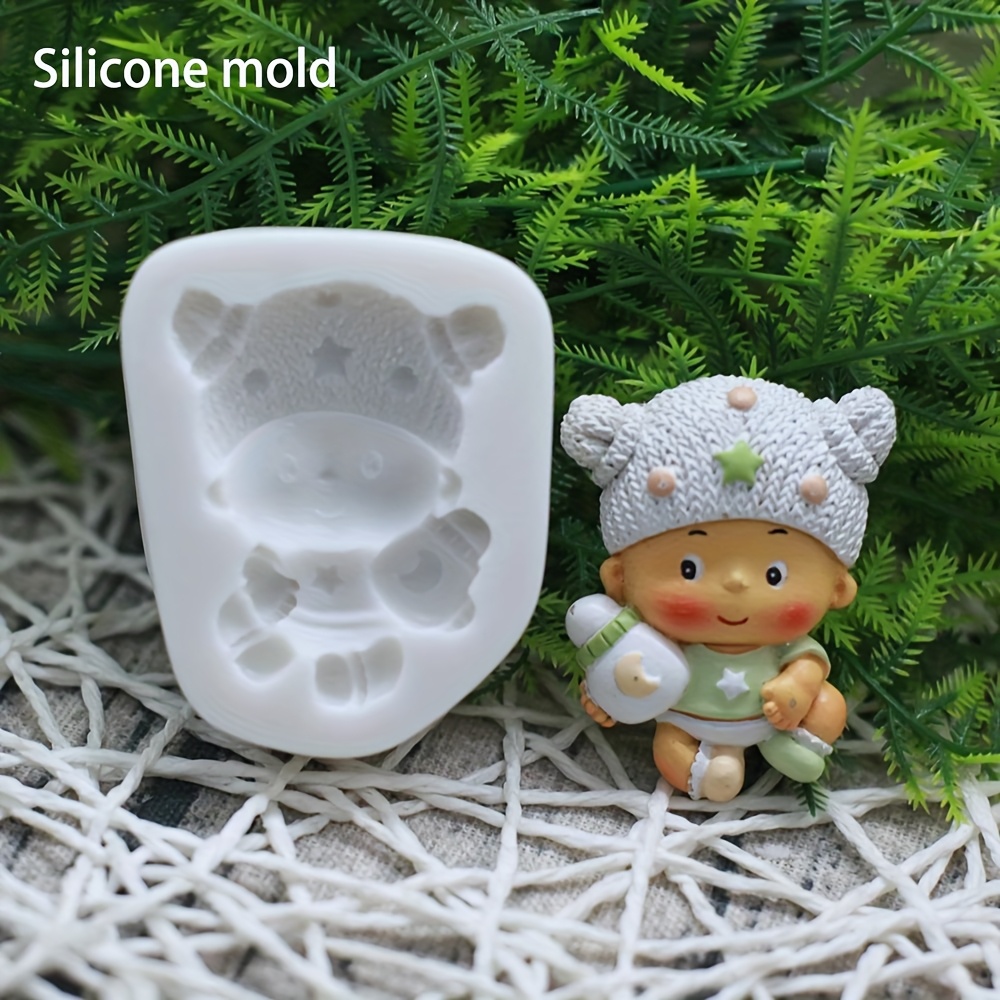 

1pc 3d Hat Silicone Mold For Diy Cake Decorating - Fondant, Chocolate, Resin & Clay Crafting Tool, Christening, Knitting, Baking