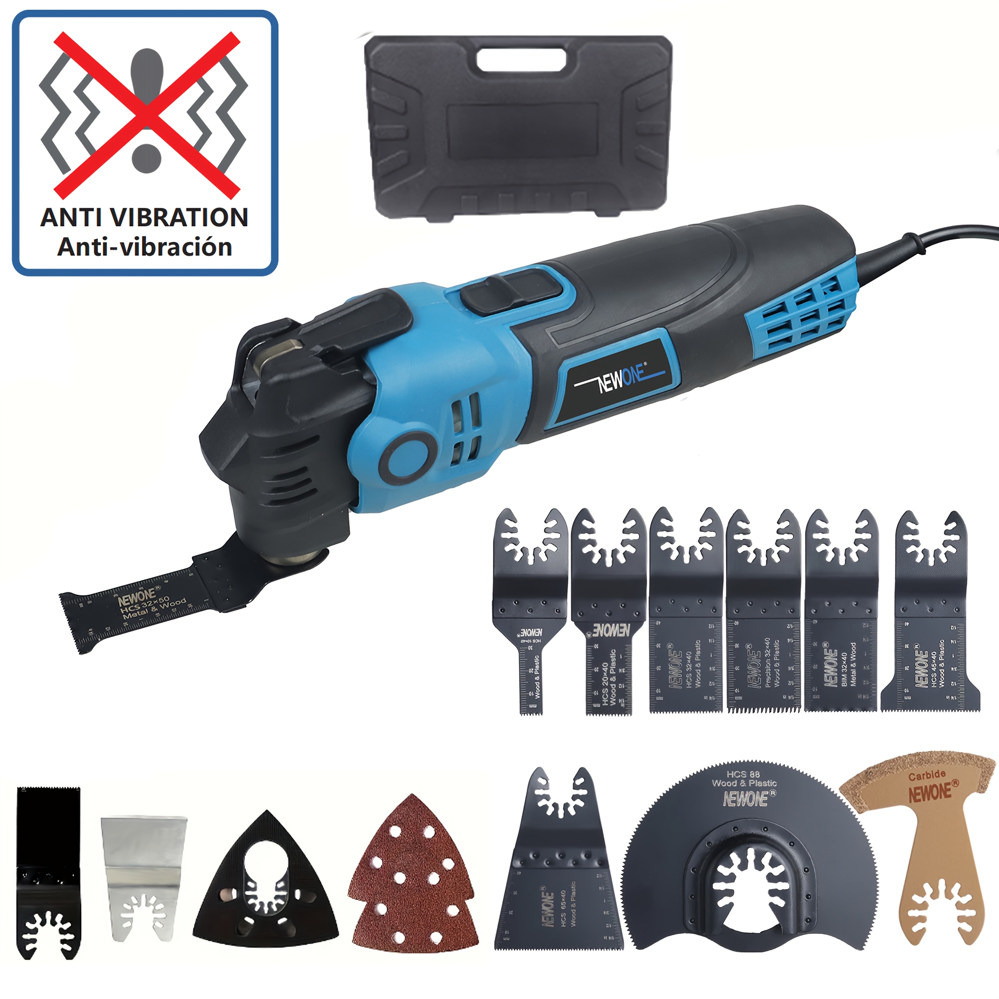 Oscillating Tool Renovator 6 Speed Compatible Motor Tool, 15000-22000opm 3.5 °, Angle Is Suitable For Polishing Wood, Grout Scraping