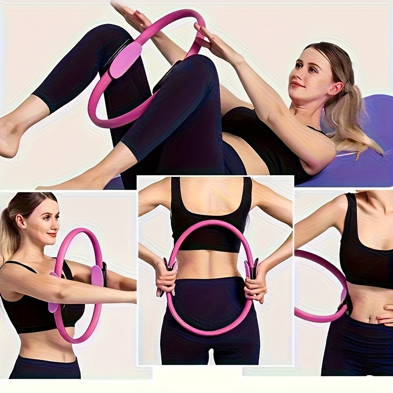 A Set of 3 Pilates Tools Including a Pilates Ring, a Pilates Ball, And a Resistance Band, Designed for Women. Available in Various Colors Such As Blue, Pink, And Purple, This Pilates Essentials Kit Is Perfect for Home Workouts And Rehabilitation.