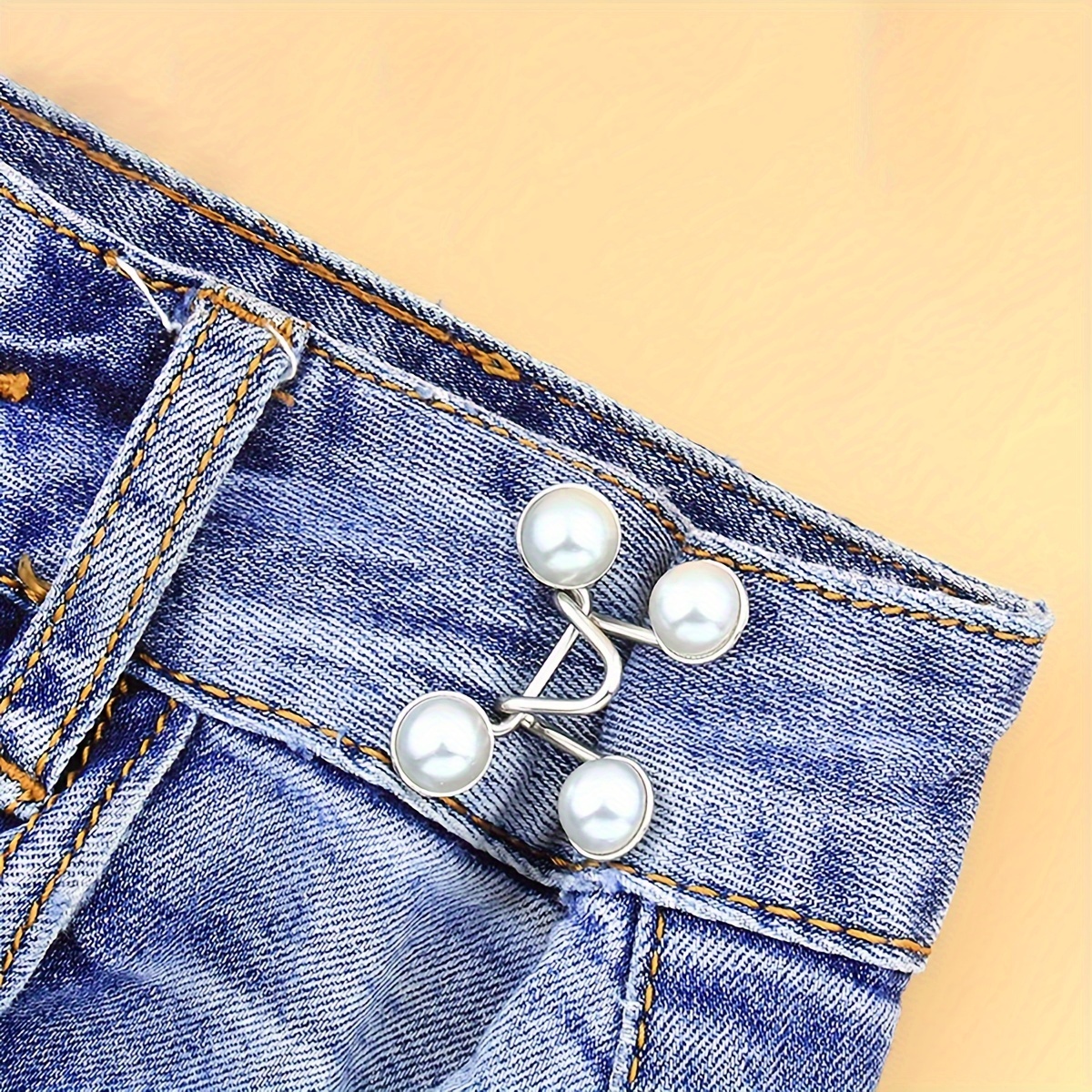 6 Pezzi, Bottoni per Stringere Jeans, Bottone Stringi Pantaloni, Bottone