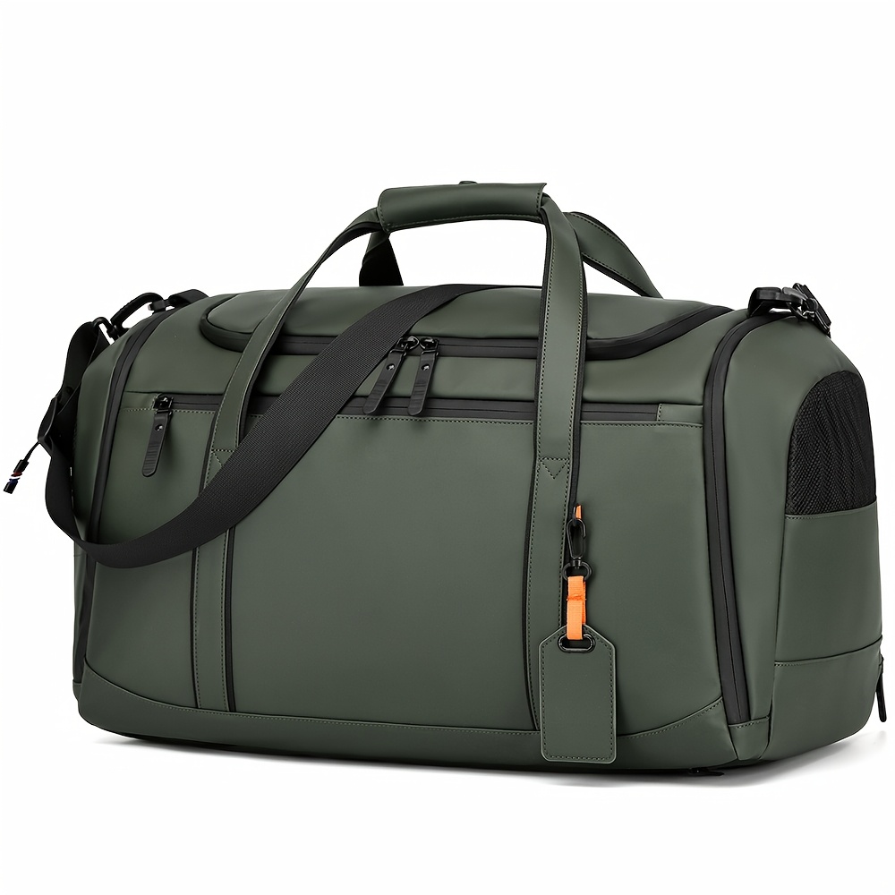 Image of Gym Bag Sports Duffel Bag Travel Weekender Overnight Carry On Bag For Men Women With Shoe Compartment Wet Pocket Laptop Sleeve Luggage Strap For Workout Yoga Basketball Soccer Business Travel